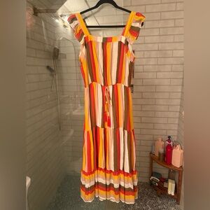 THML multi color midi length smock dress